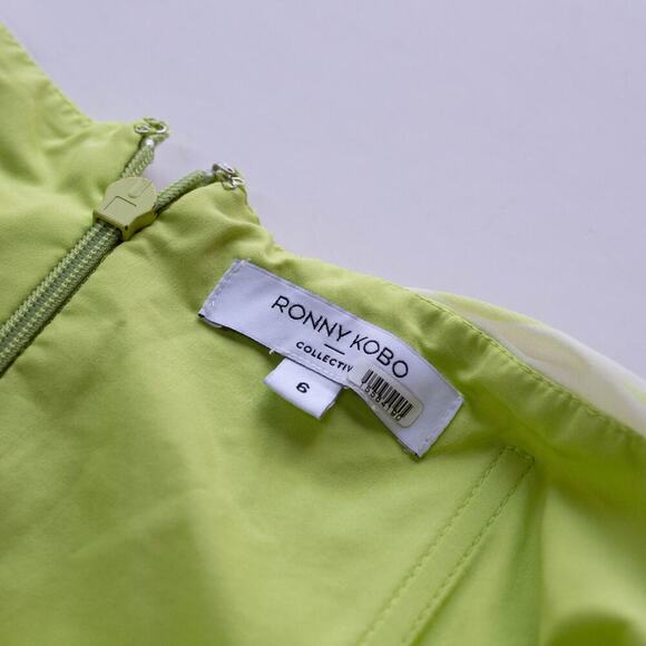 Ronny Kobo Collective Green Halter Dress - Size 6 - Picture 4 of 6